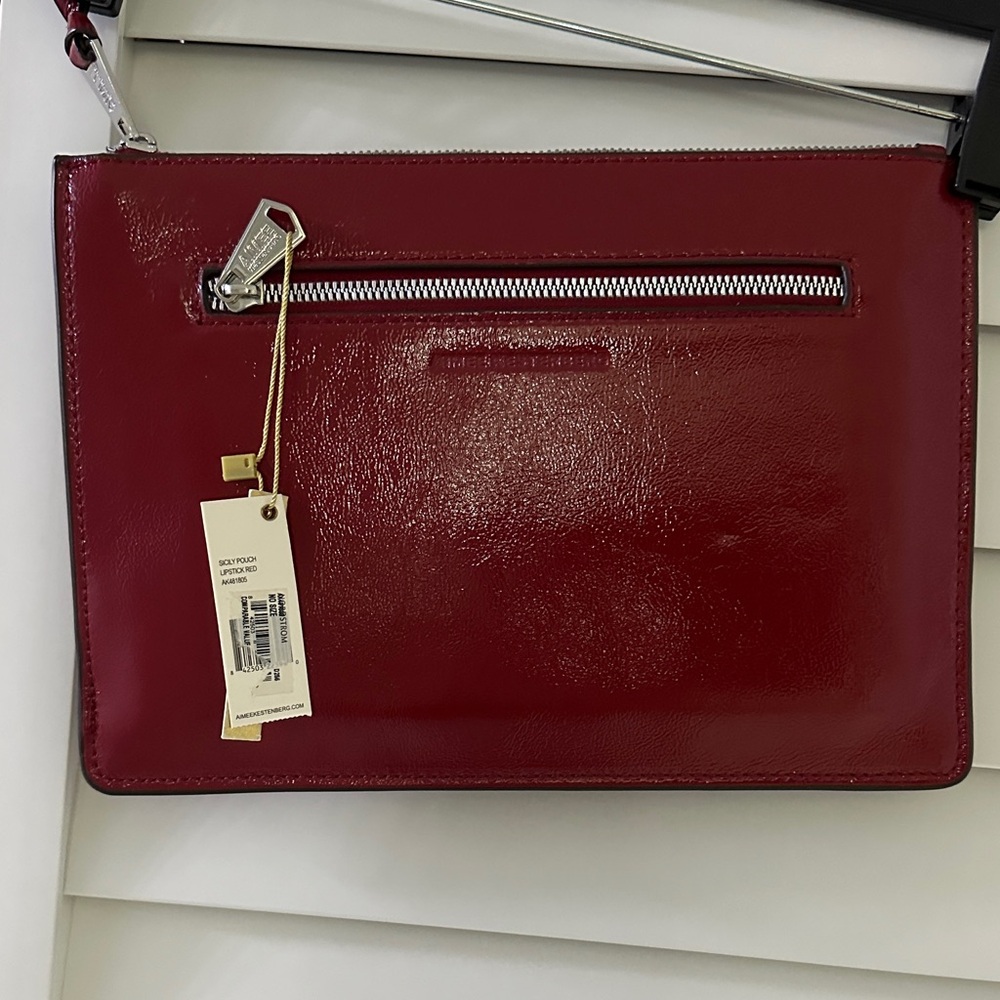 Aimee Kestenberg Red Patent Leather Clutch